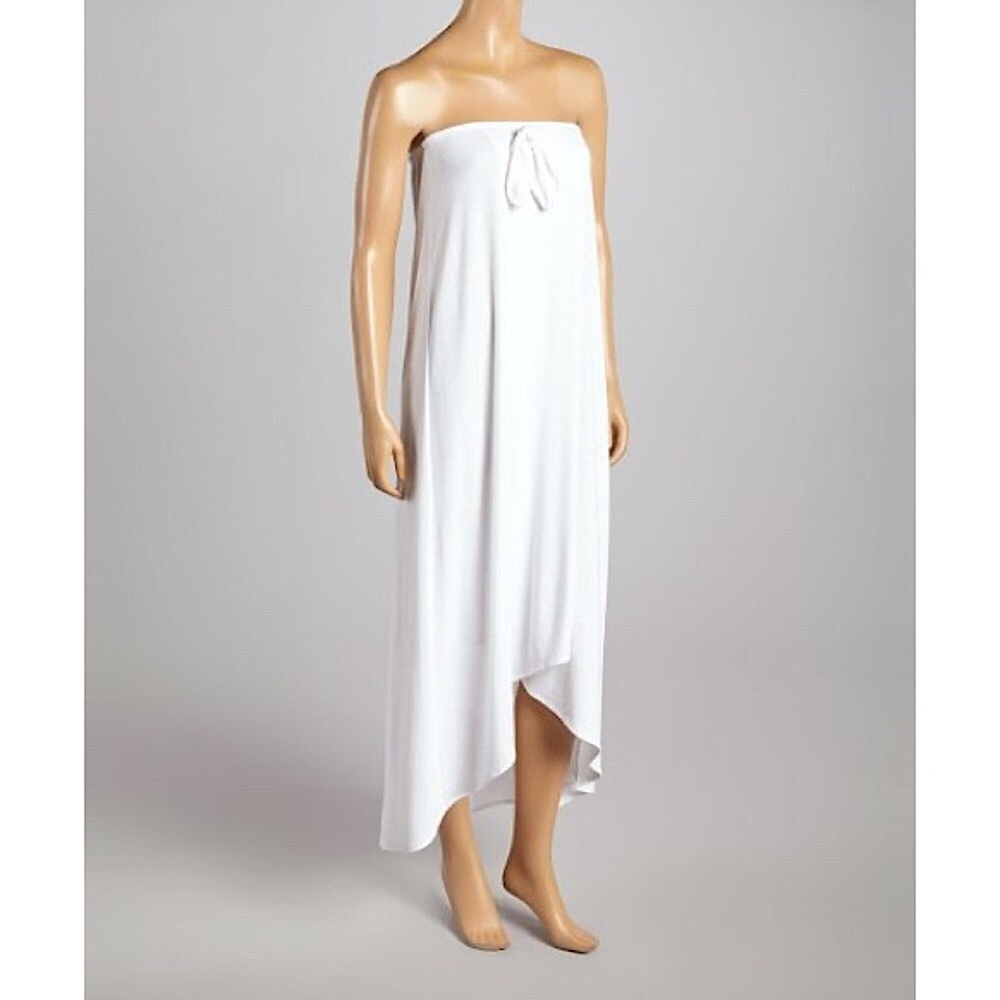 NWT White Hi-Low Maxi Dress, Sz. M (4-6)
